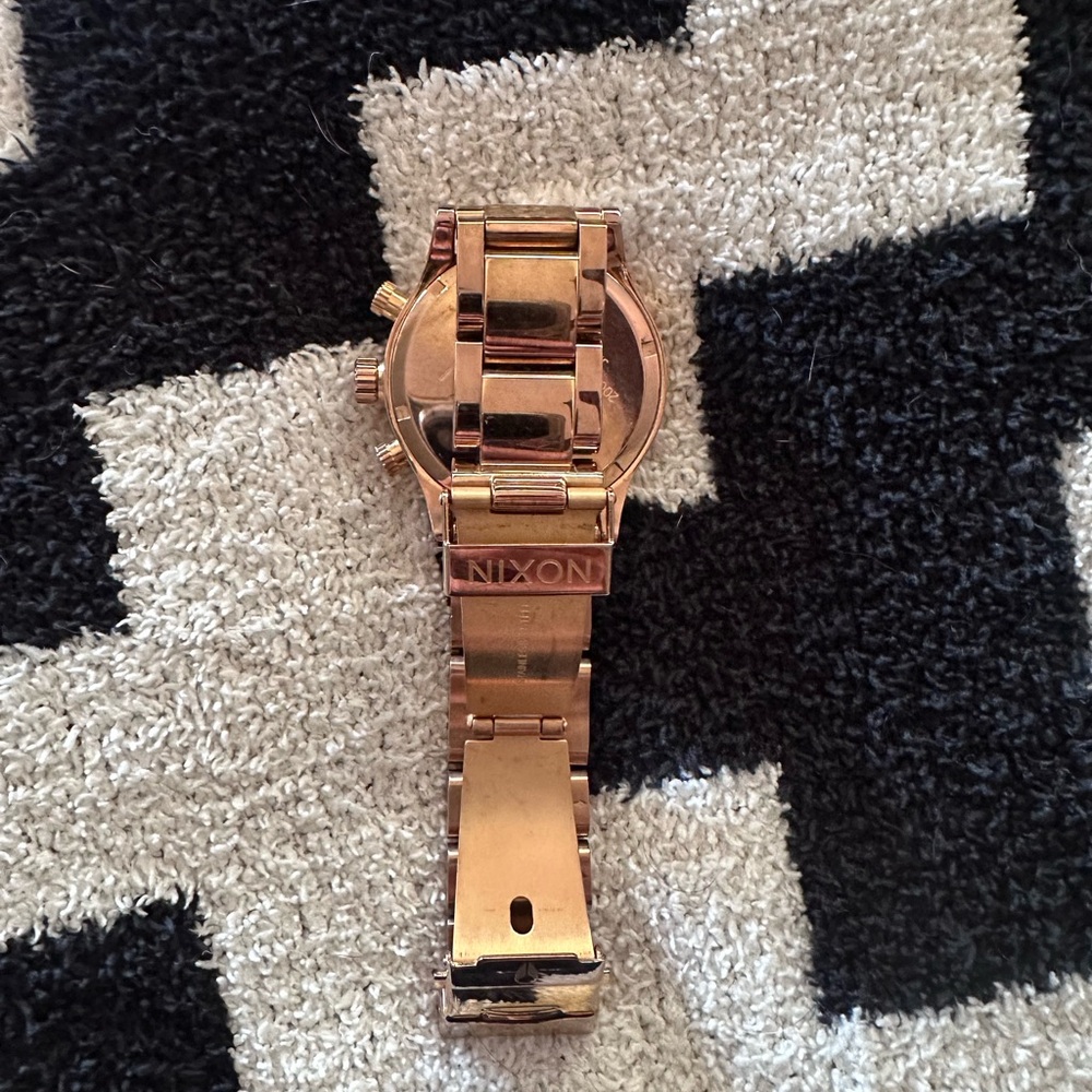 Nixon Rose Gold Chronograph Watch - Picture 7 of 7